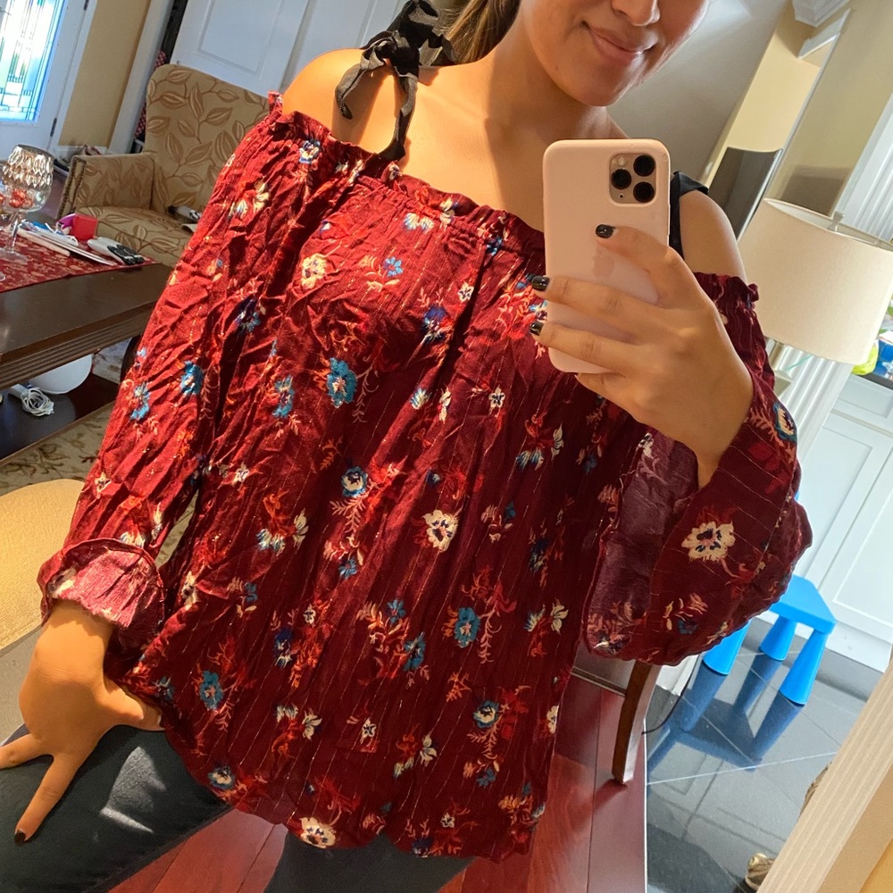 Free People look alike top with tied bows